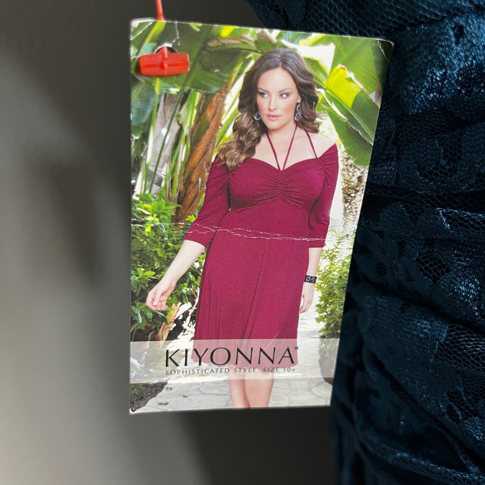 NWT Kiyonna brand turquoise lace dress - Picture 5 of 6